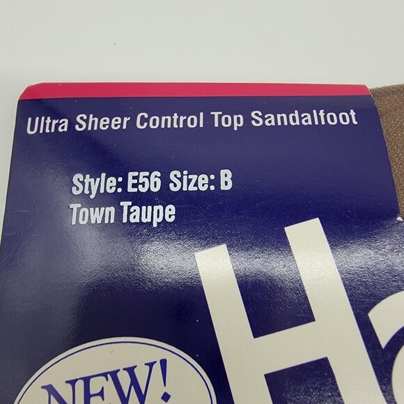 Vintage HANES TOO Pantyhose Hose Ultra Sheer Control‎ Top Sz B Town Taupe 1997 - Picture 3 of 5